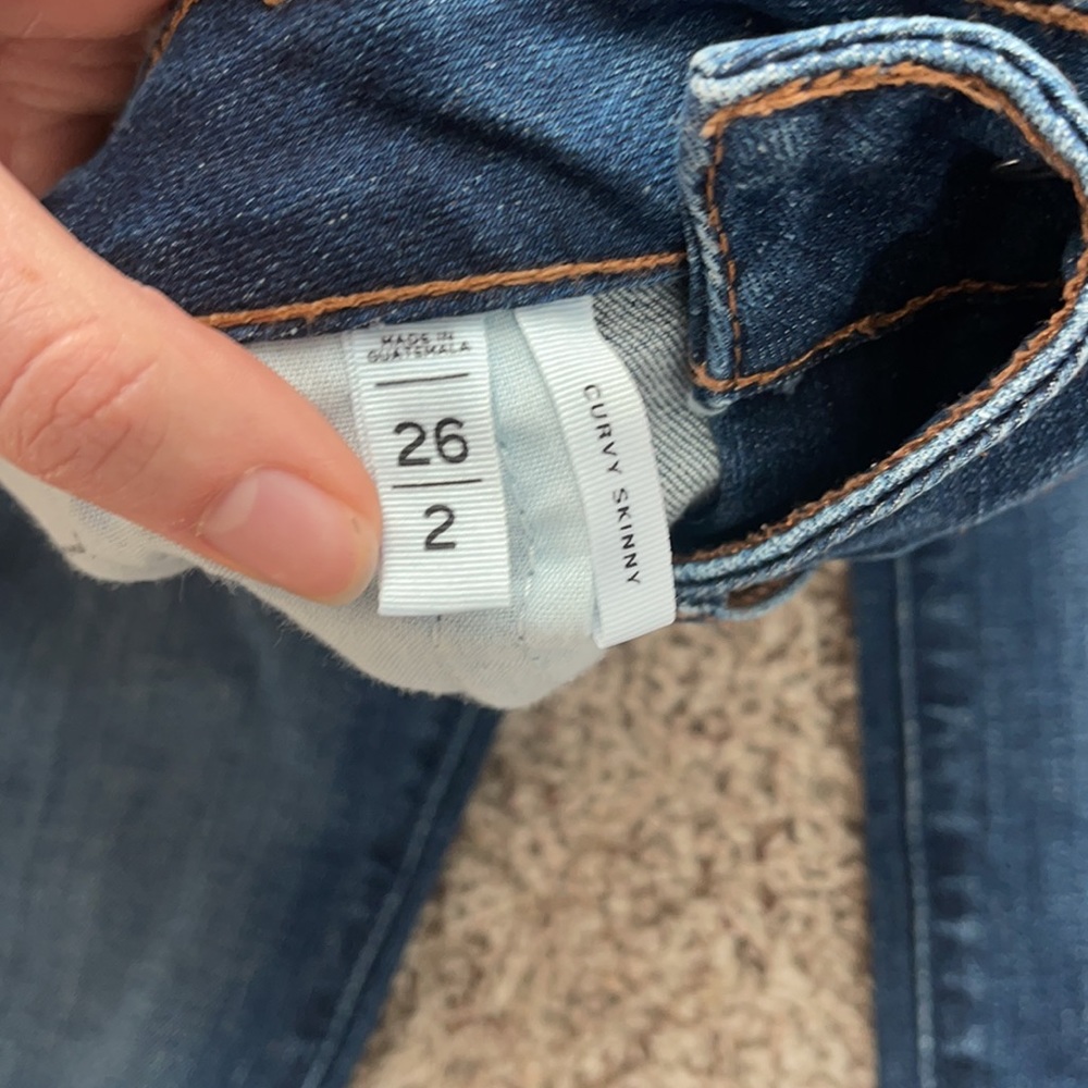 Loft Curvy Skinny jeans size 26 - Picture 3 of 7